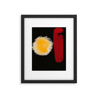 Zen abstract minimal red yellow and black Framed Art Print Gallery Image 5