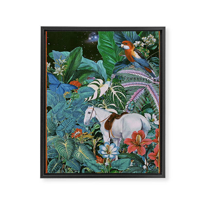 Botania I - Tropical Vintage Style Botanical Collage Framed Canvas Print Gallery Image 6