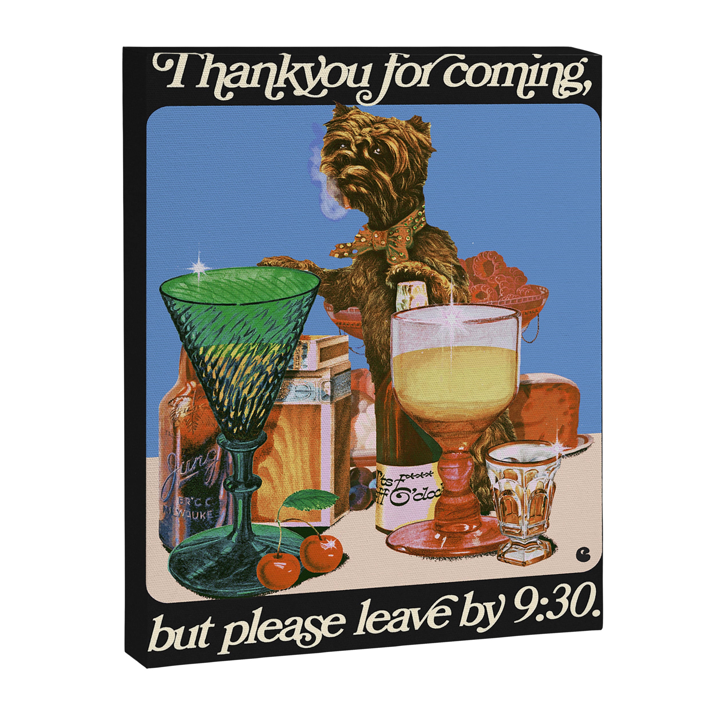 Leave by Nine Thirty - Collage Art Canvas Print Gallery Image 6