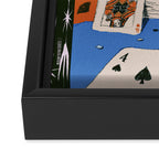 'Texas' - Surreal Illustration with Playing Cards and Dice, Western Retro Style Framed Canvas Print Gallery Image 3