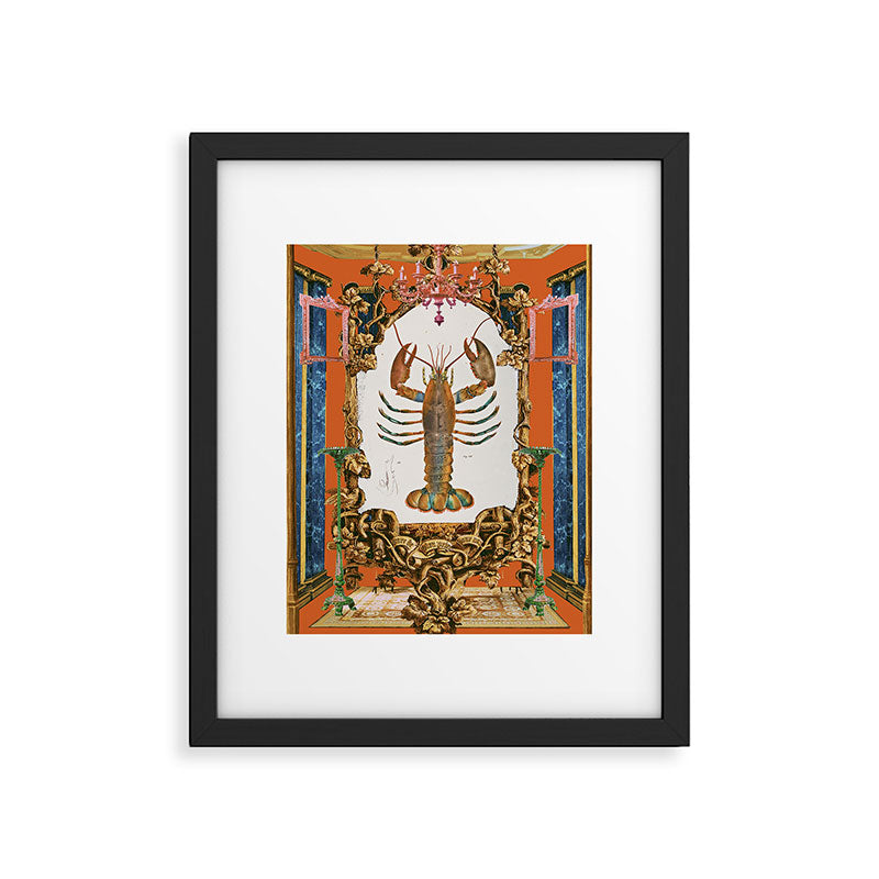The Lobster - Surreal Collage with Ornate Baroque Style and Vintage Illustration Framed Art Print Gallery Image 5