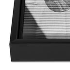 Black and White Glass Shadows and Stripes | Summer Shadow Play Still Life Light Bright Photography Print Photo Art Minimal Art Print Framed Canvas Print Gallery Image 3