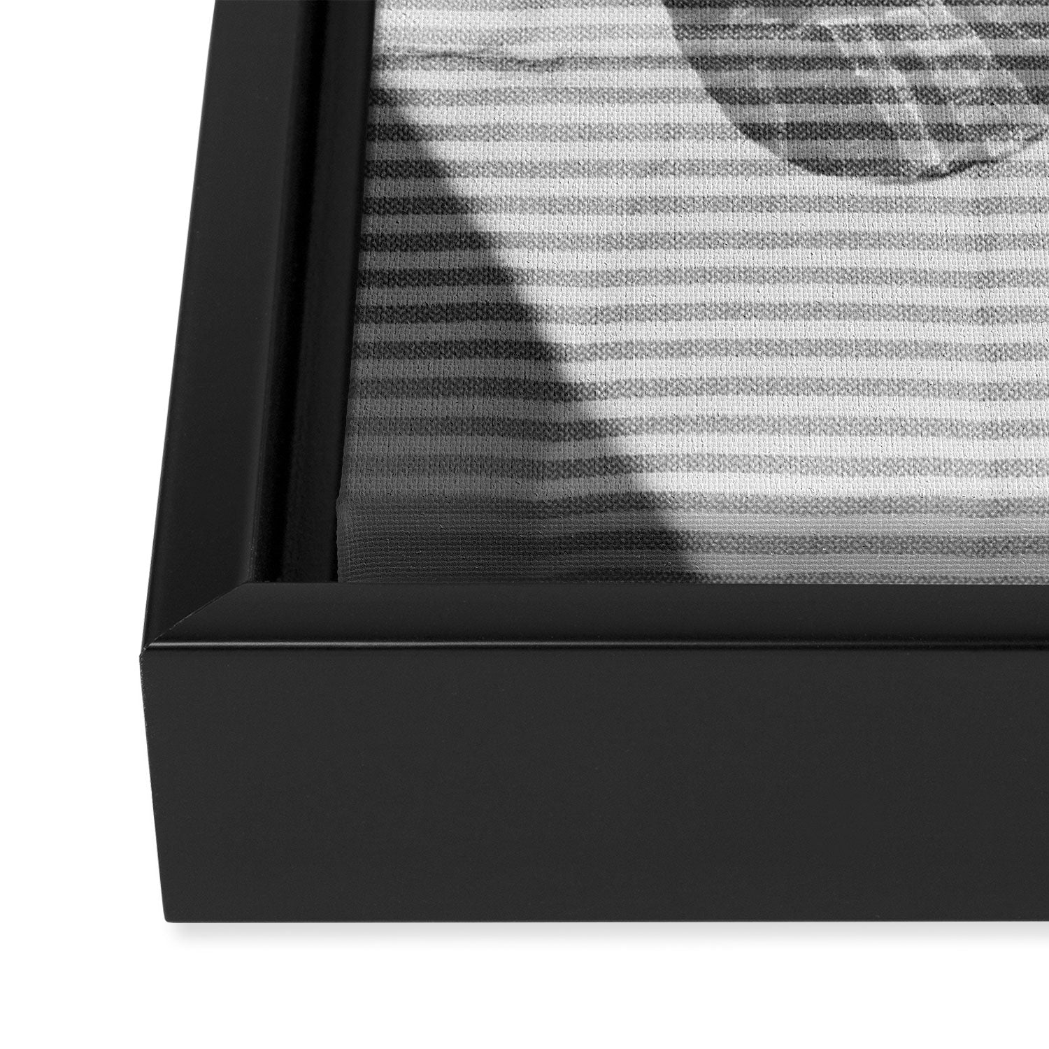 Black and White Glass Shadows and Stripes | Summer Shadow Play Still Life Light Bright Photography Print Photo Art Minimal Art Print Framed Canvas Print Gallery Image 3