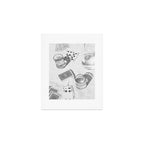 Playing a Game of Cards | Black and White Summer Sunshine Outside Games Photography Art Print Art Print Gallery Image 1