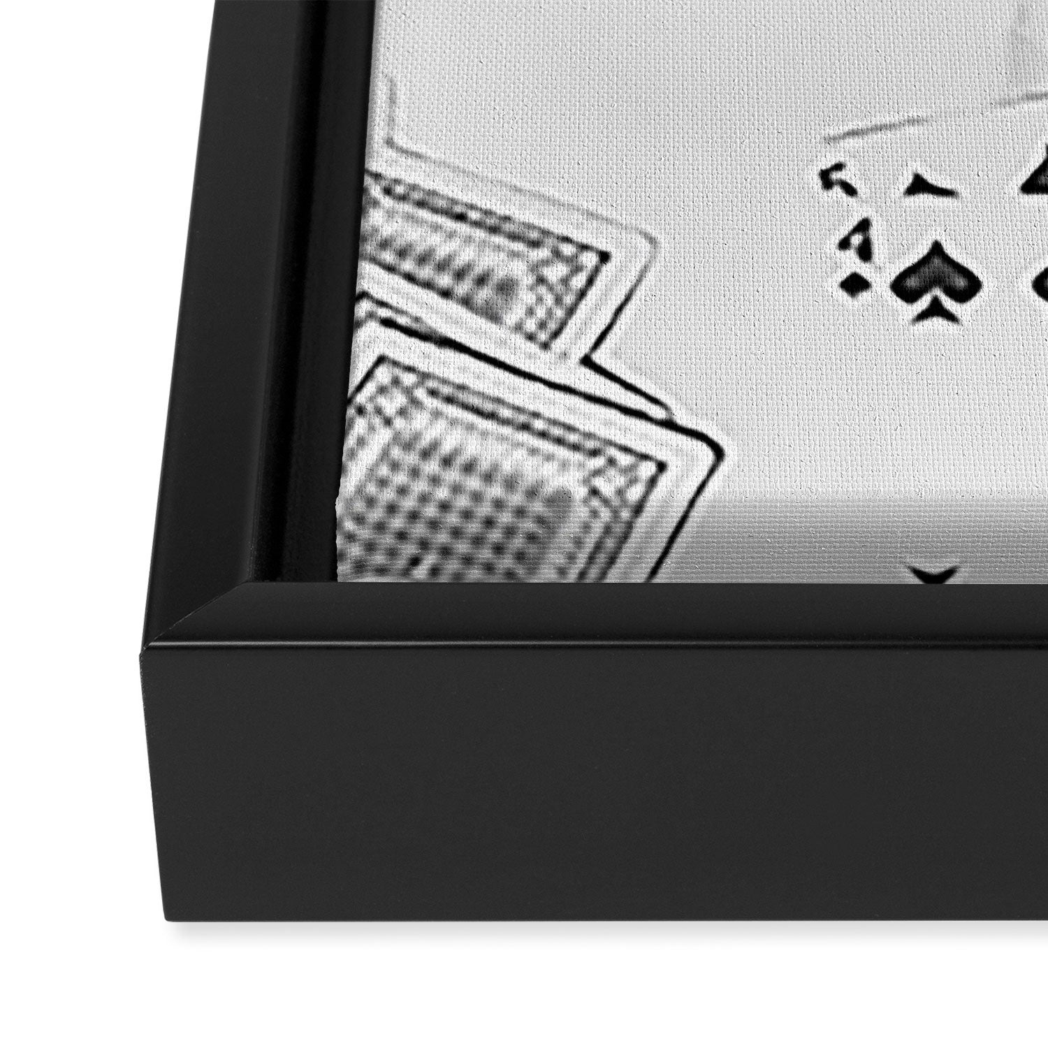 Playing a Game of Cards | Black and White Summer Sunshine Outside Games Photography Art Print Framed Canvas Print Gallery Image 3