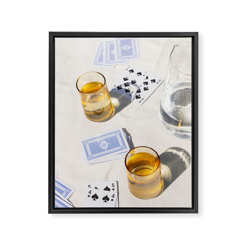 Playing a Game of Cards | Summer Sunshine Outside Games Photography Art Print Framed Canvas Print Gallery Image 6