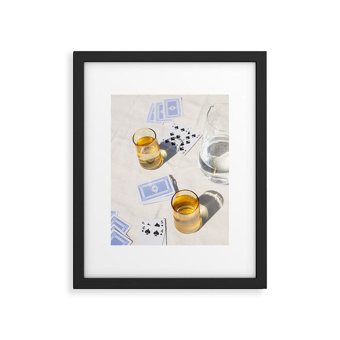 Playing a Game of Cards | Summer Sunshine Outside Games Photography Art Print Framed Art Print Gallery Image 1