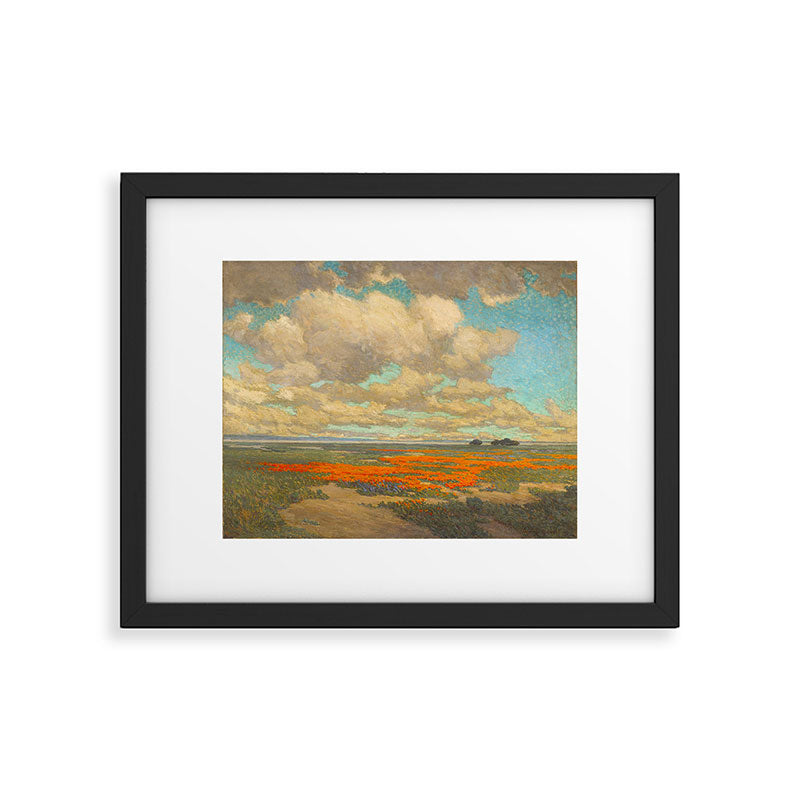 1911 Granville Redmond - A Field of California Poppies Framed Art Print Gallery Image 5