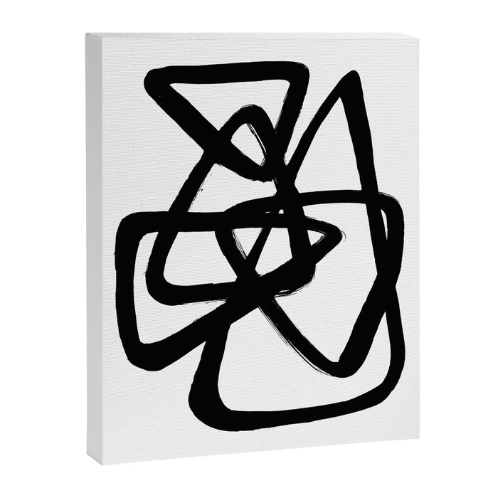 A Family Of Five White Background Canvas Print Gallery Image 1