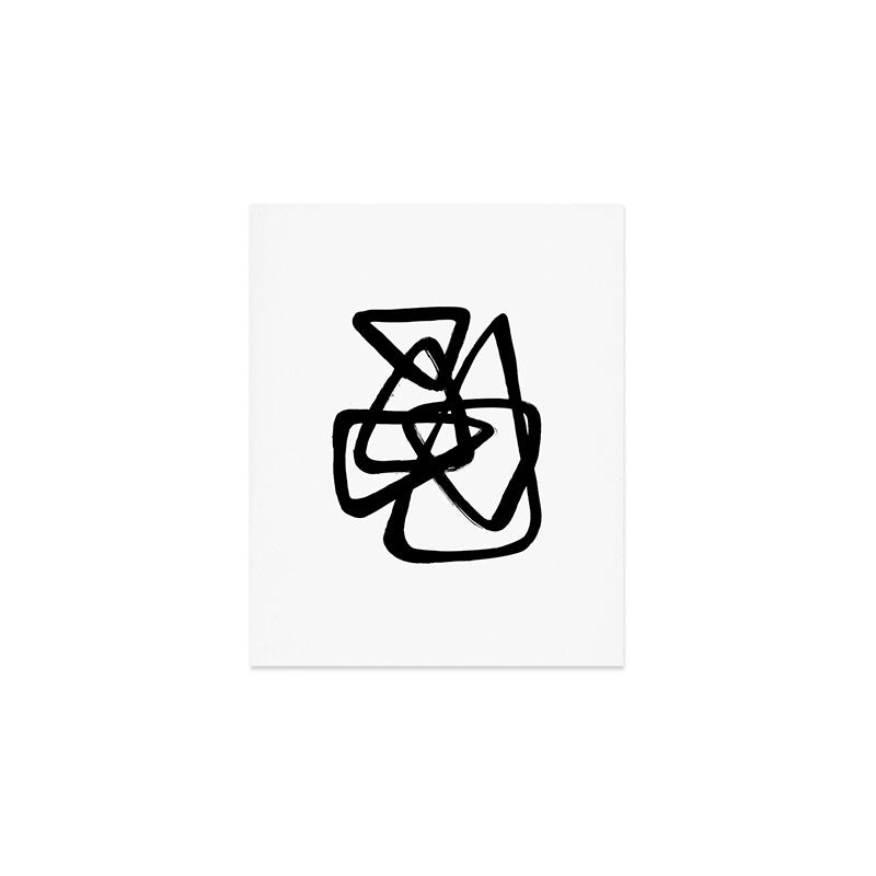 A Family Of Five White Background Art Print Gallery Image 1