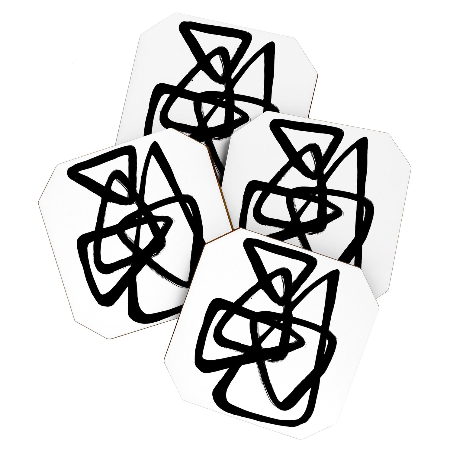 A Family Of Five White Background Coaster Gallery Image 1
