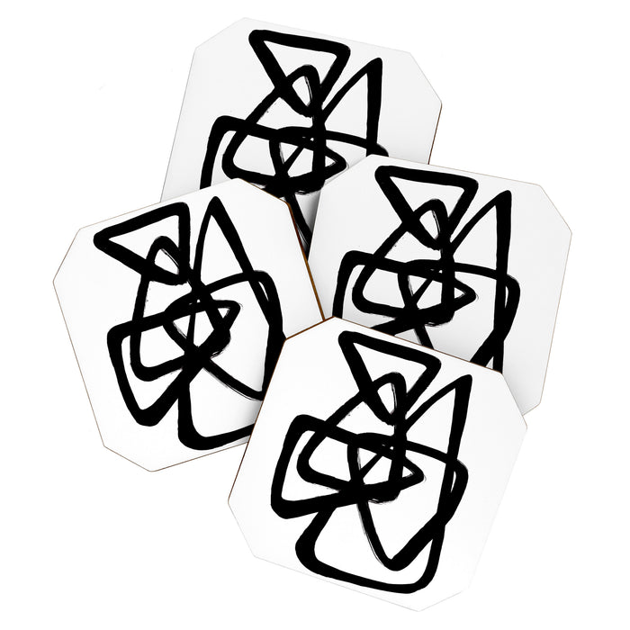 A Family Of Five White Background Coaster Gallery Image 1