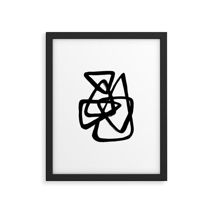 A Family Of Five White Background Framed Art Print Gallery Image 1