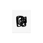 A Heavy Thought White Background Art Print Gallery Image 1