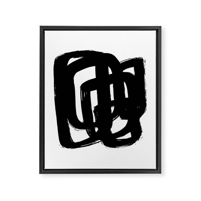 A Heavy Thought White Background Framed Canvas Print Gallery Image 1