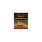 A prince celebrating Holi with palace women on a terrace at night Indian Miniature Painting Indian Miniature Painting  Art Print Gallery Image 1