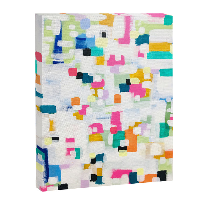 A Thousand Springs Blooming #2 Fun Colorful Abstract Painting by Ejaaz Haniff Canvas Print Gallery Image 1