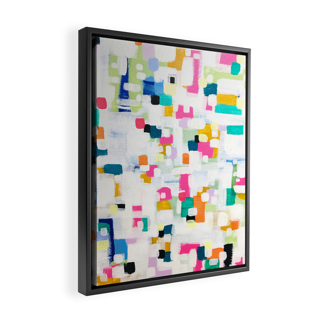 A Thousand Springs Blooming #2 Fun Colorful Abstract Painting by Ejaaz Haniff Framed Canvas Print Gallery Image 2