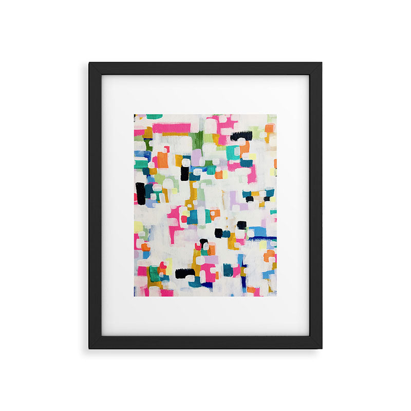 A Thousand Springs Blooming #3 Fun Colorful Abstract Painting by Ejaaz Haniff Framed Art Print Gallery Image 5