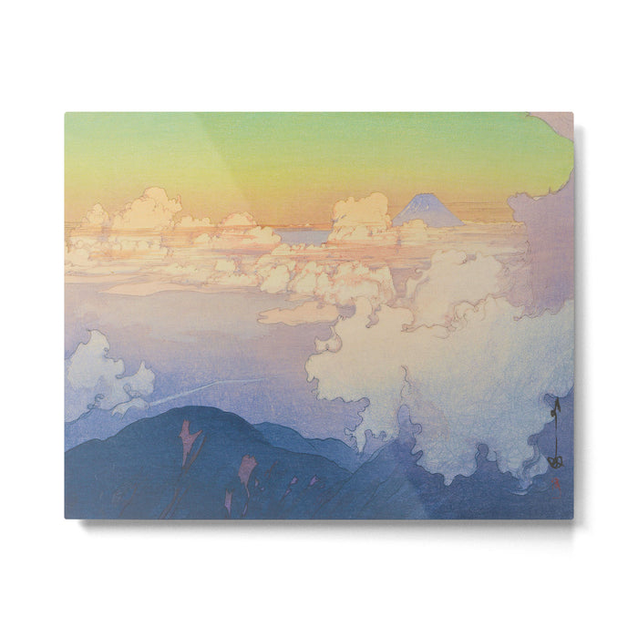 Above the Clouds (Un-Hyo) Vintage Beautiful Japanese Woodblock Print Hiroshi Yoshida Metal Print Gallery Image 1