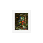 Abraham Mignon  Flowers in a Forest Landscape  Art Print Gallery Image 1
