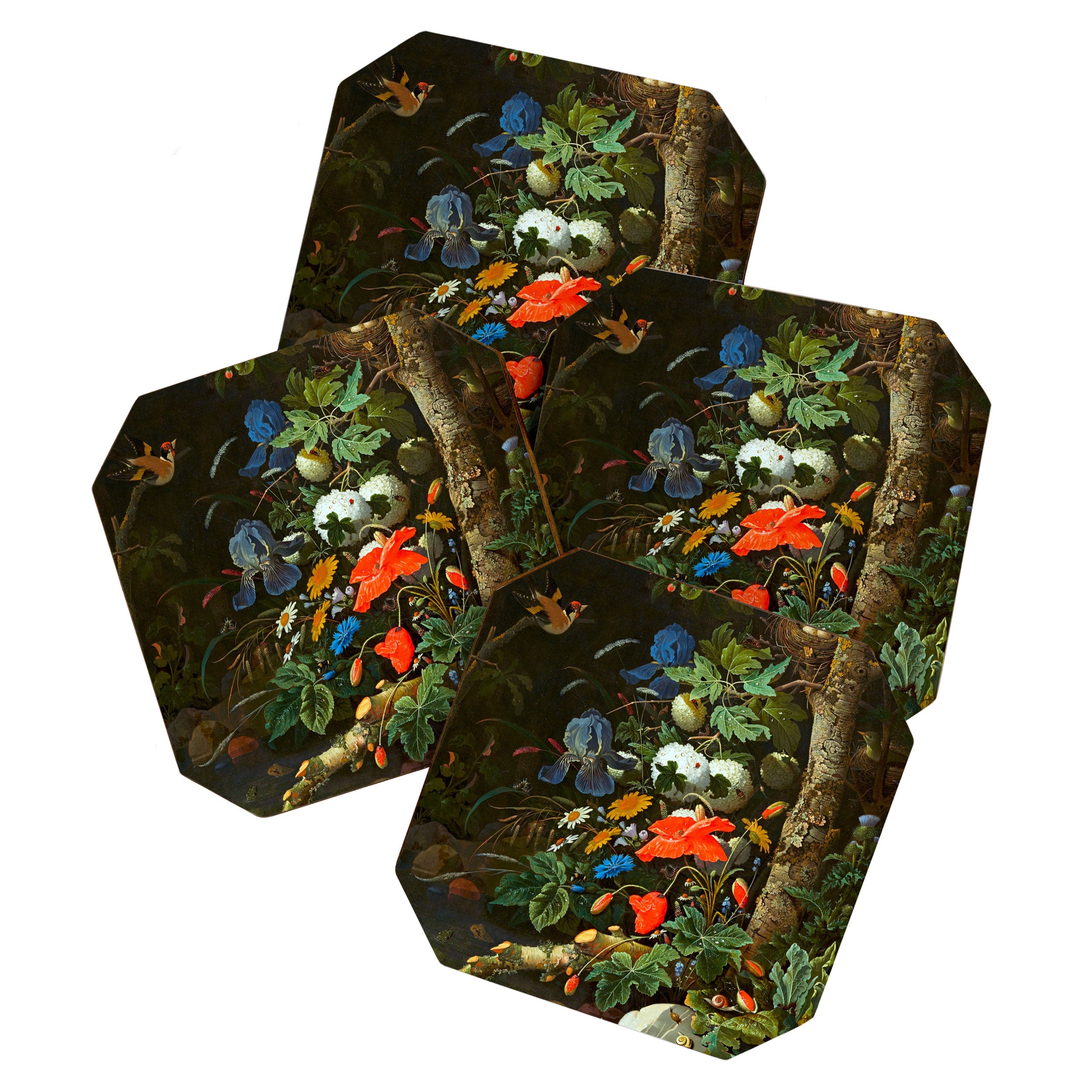 Abraham Mignon  Flowers in a Forest Landscape  Coaster Gallery Image 1