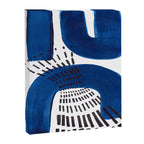 Abstract Expressionism Mid Century Modern Acrylic Painting Minimalist Art Navy Blue Black Line Patte Canvas Print Gallery Image 6