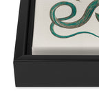 Albertus Seba Snakes Illustration Teal And Yellow Scales Framed Canvas Print Gallery Image 3