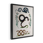 Albertus Seba Three Snakes And Floral Vines  Framed Canvas Print Gallery Image 2