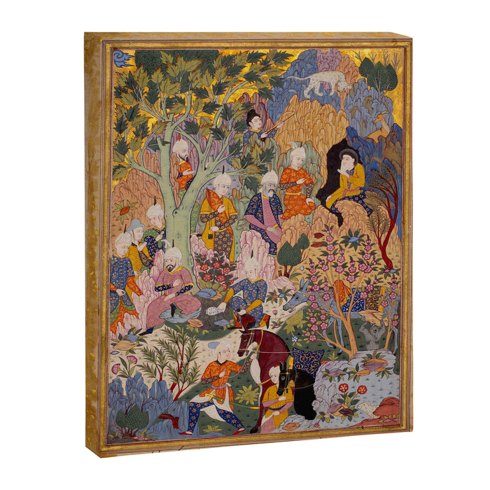 Alexander asking a dervish for knowledge that will enable him to win a battle Antique Islamic Art  Canvas Print Gallery Image 1