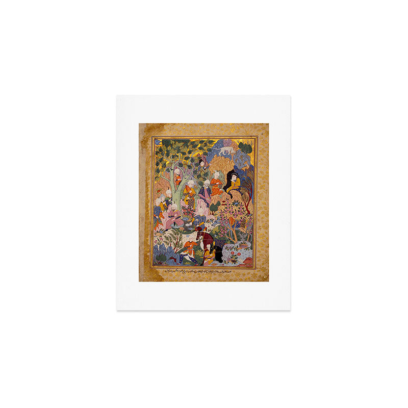 Alexander asking a dervish for knowledge that will enable him to win a battle Antique Islamic Art  Art Print Gallery Image 1