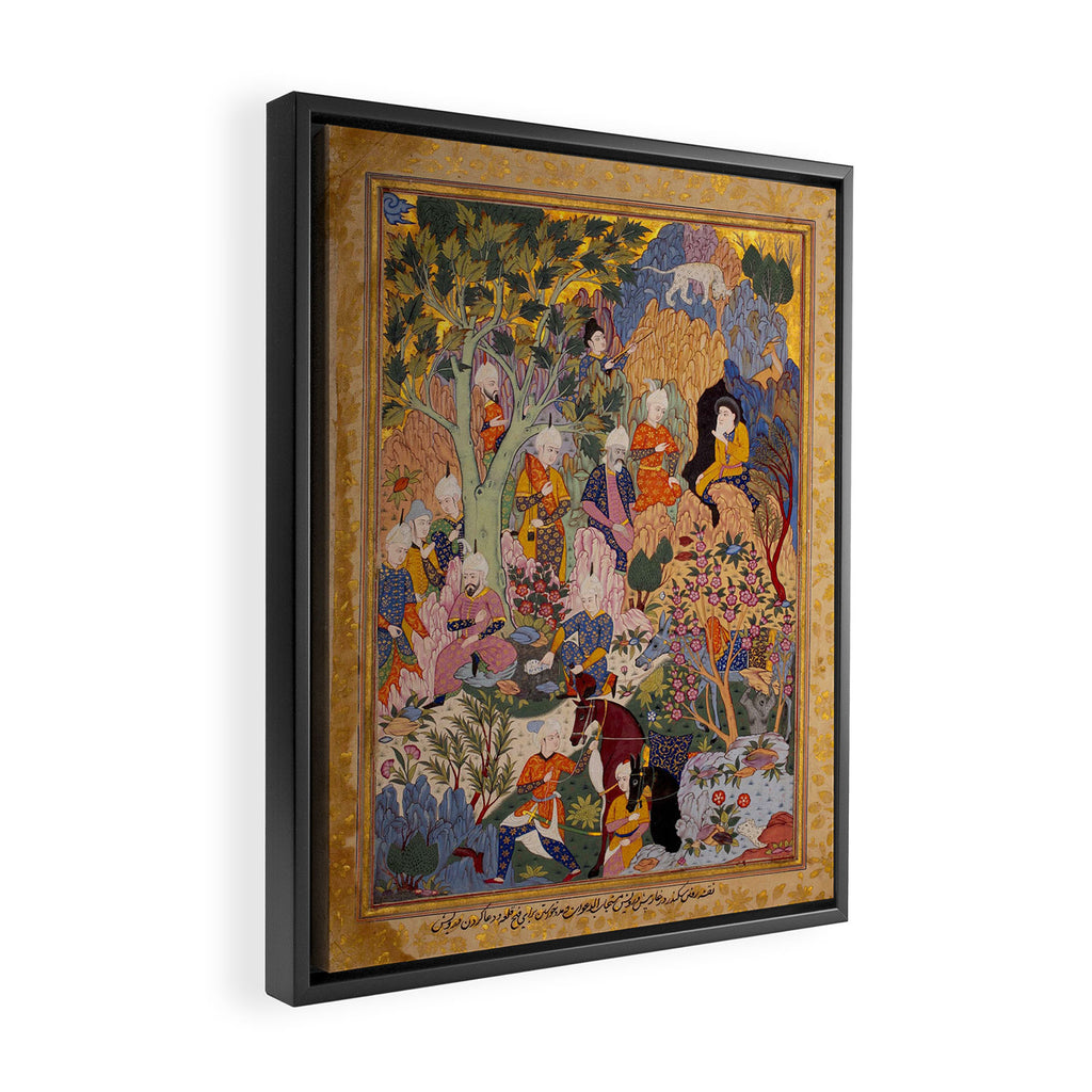 Alexander asking a dervish for knowledge that will enable him to win a battle Antique Islamic Art  Framed Canvas Print Gallery Image 2