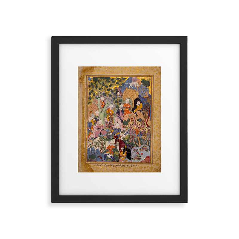 Alexander asking a dervish for knowledge that will enable him to win a battle Antique Islamic Art  Framed Art Print Gallery Image 5