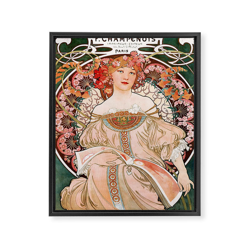 Alphonse Mucha F. Champenois Imprimeur-Éditeur  Framed Canvas Print Gallery Image 6