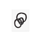 'And I Op' Minimalist Ink Line Drawing Abstract Black Brush Strokes Modern Funky Maze by Ejaaz Haniff  Art Print Gallery Image 1