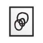 'And I Op' Minimalist Ink Line Drawing Abstract Black Brush Strokes Modern Funky Maze by Ejaaz Haniff  Framed Art Print Gallery Image 5