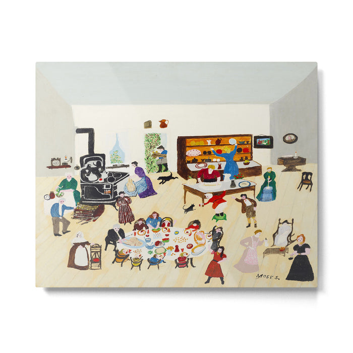 Anna Mary Robertson 'Grandma' Moses Thanksgiving American Folk Art Metal Print Gallery Image 1