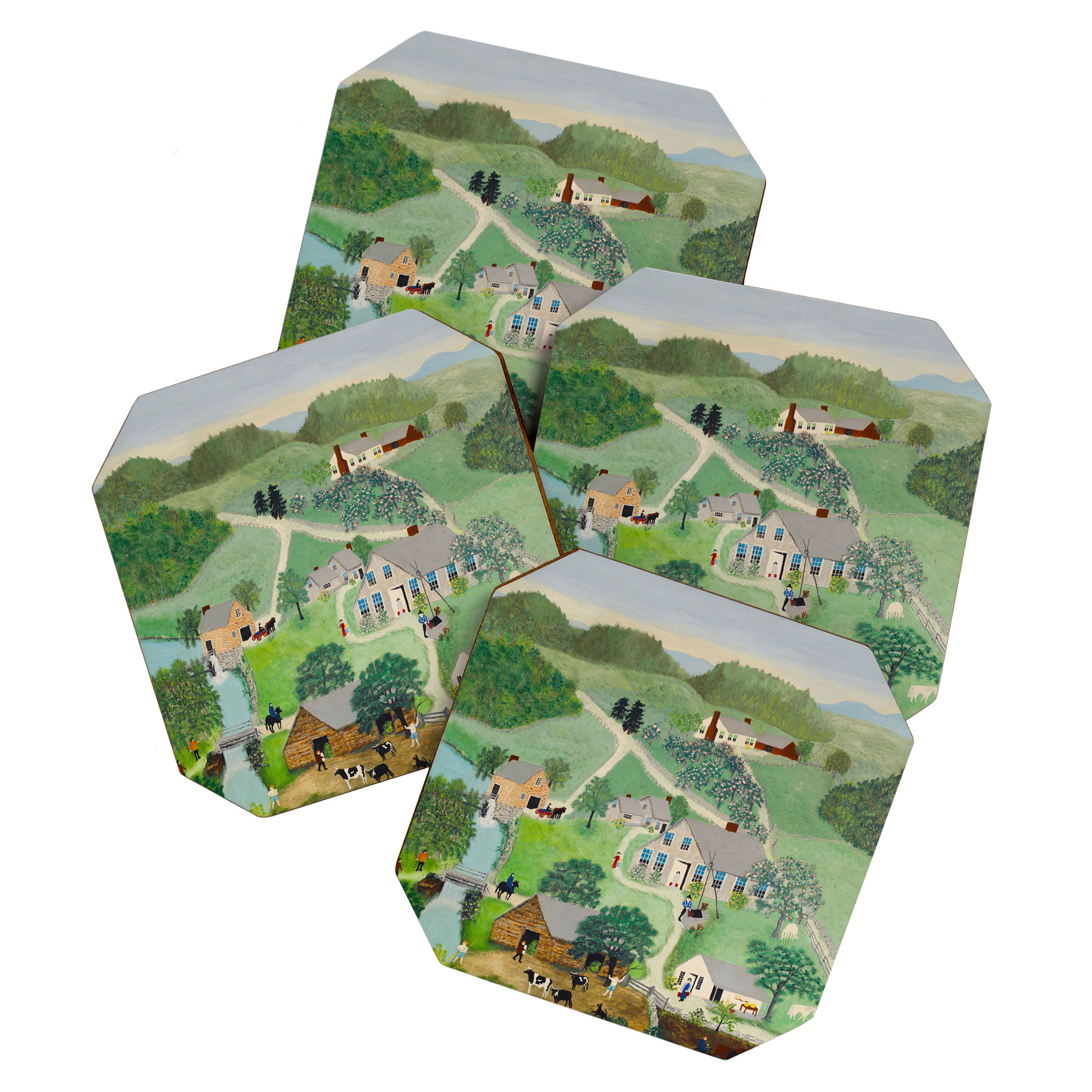 Anna Mary Robertson 'Grandma' Moses The Old Oaken Bucket American Folk Art Coaster Gallery Image 1