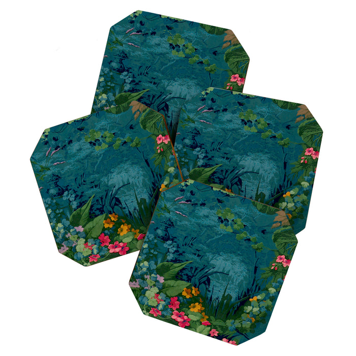 Antique Botanical Garden 1860 Coaster Gallery Image 1