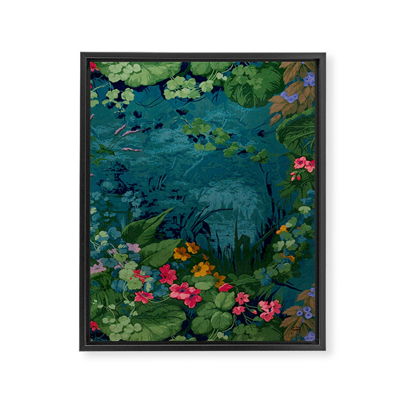 Antique Botanical Garden 1860 Framed Canvas Print Gallery Image 6