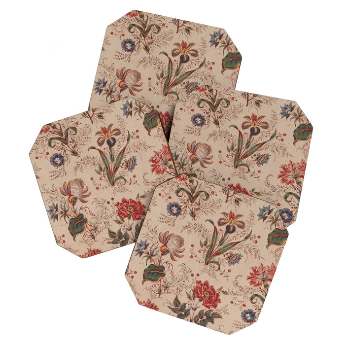 Antique Chinese Floral Pattern Coaster Gallery Image 1