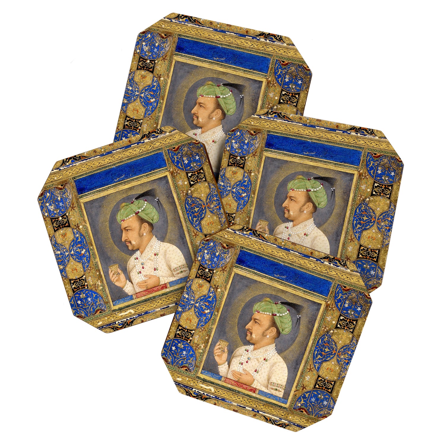 Antique Indian Miniature Painted Illustration Coaster Gallery Image 1
