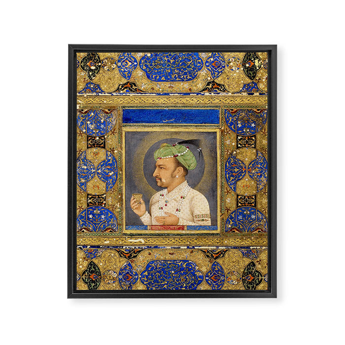 Antique Indian Miniature Painted Illustration Framed Canvas Print Gallery Image 1