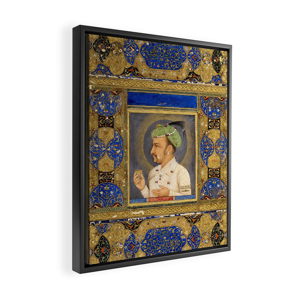 Antique Indian Miniature Painted Illustration Framed Canvas Print Gallery Image 2