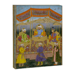 Antique Indian Miniature Painted Illustration Timur handing the crown to Babur Canvas Print Gallery Image 6