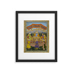Antique Indian Miniature Painted Illustration Timur handing the crown to Babur Framed Art Print Gallery Image 5