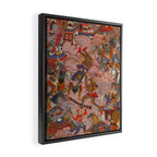 Antique Persian Art Battle Scene Framed Canvas Print Gallery Image 2