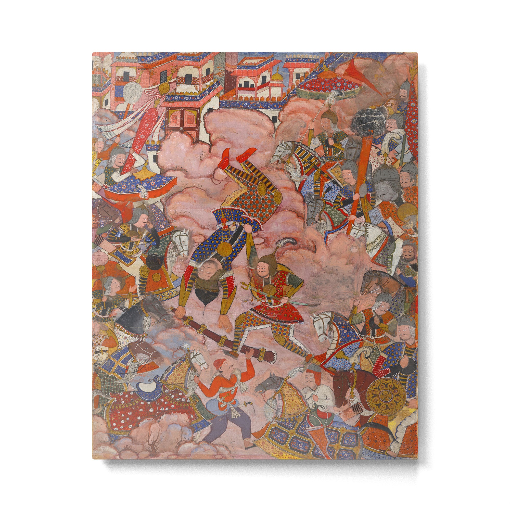 Antique Persian Art Battle Scene Metal Print Gallery Image 4