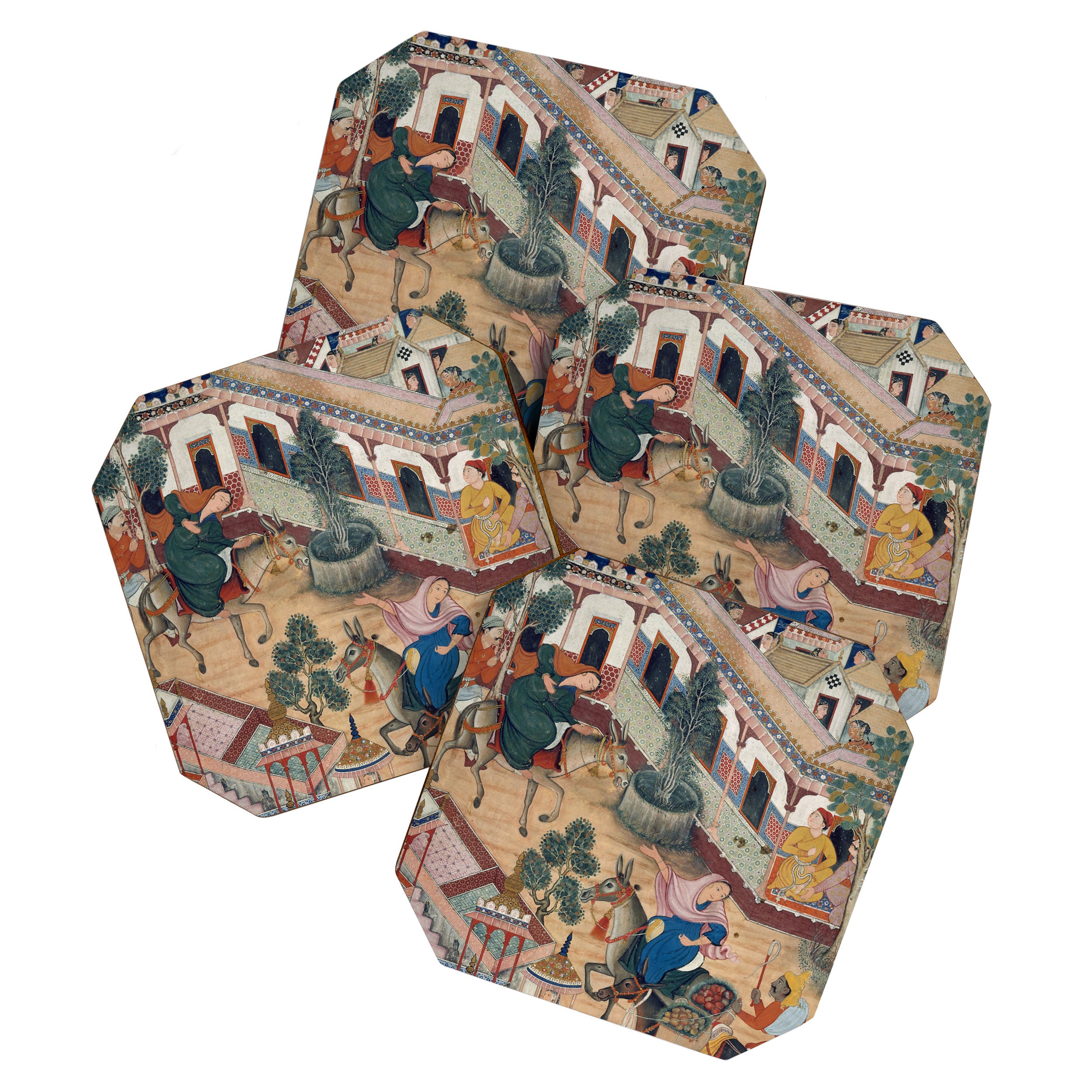 Antique Persian Art Coaster Gallery Image 1
