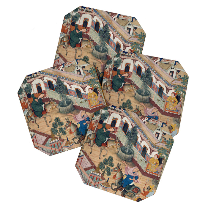 Antique Persian Art Coaster Gallery Image 1